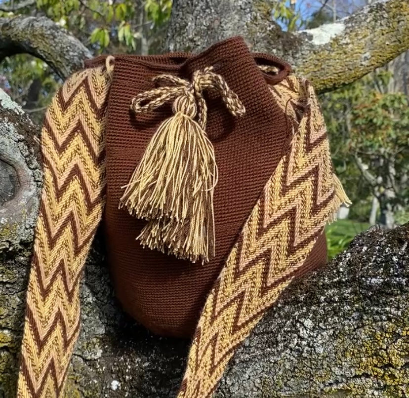 Wayuu Unicolor Bag - Brown
