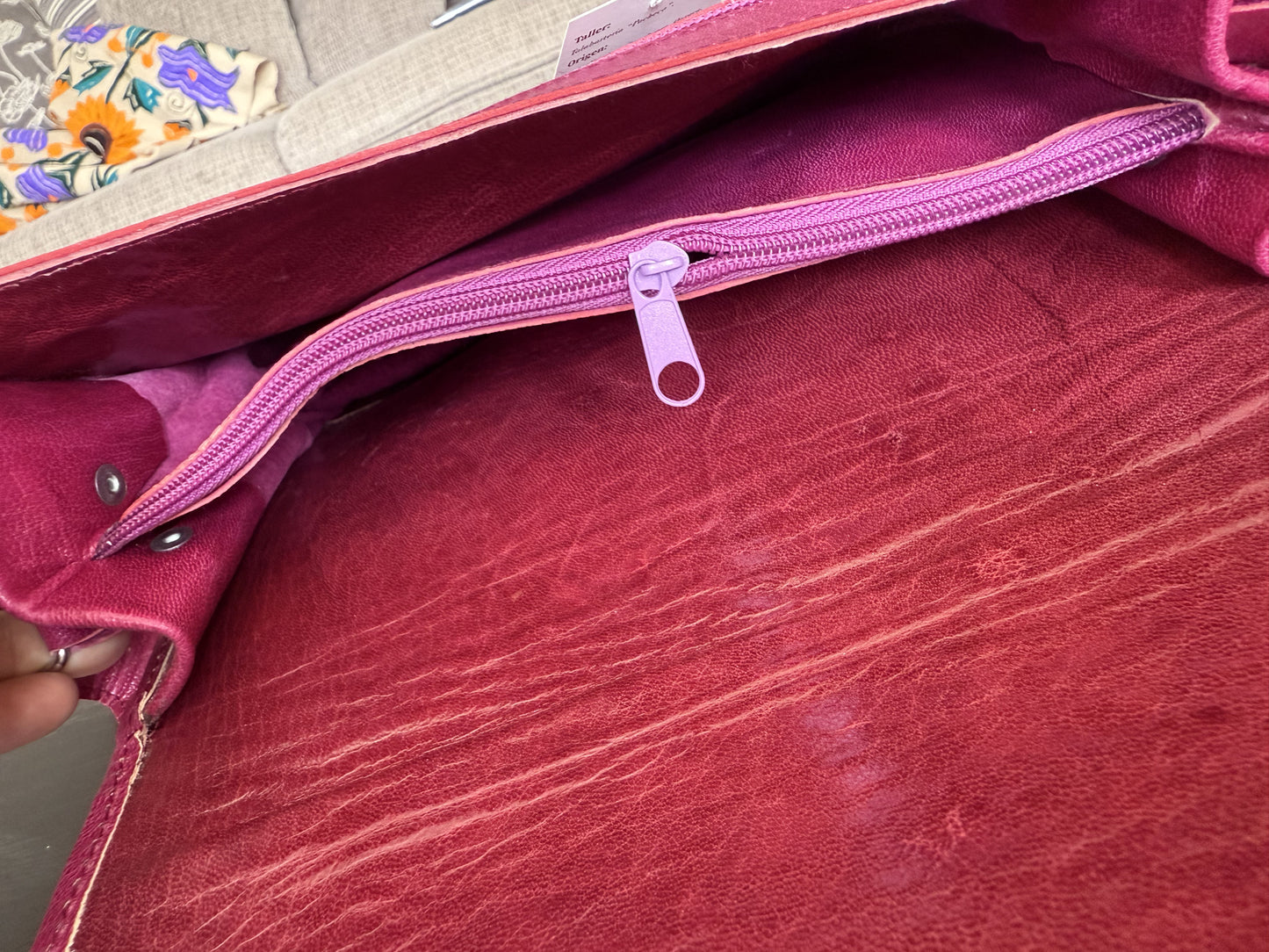 Fuchsia Leather bag