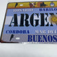 Argentina license plate